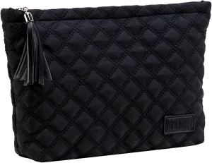 Makeup Bag Small Cosmetic Pouch: Cosmetic Bag for Purse - Cute Make up Bags with Tassel - Valentine's Day Gifts for Teen Girl (05-Rhombus Black)