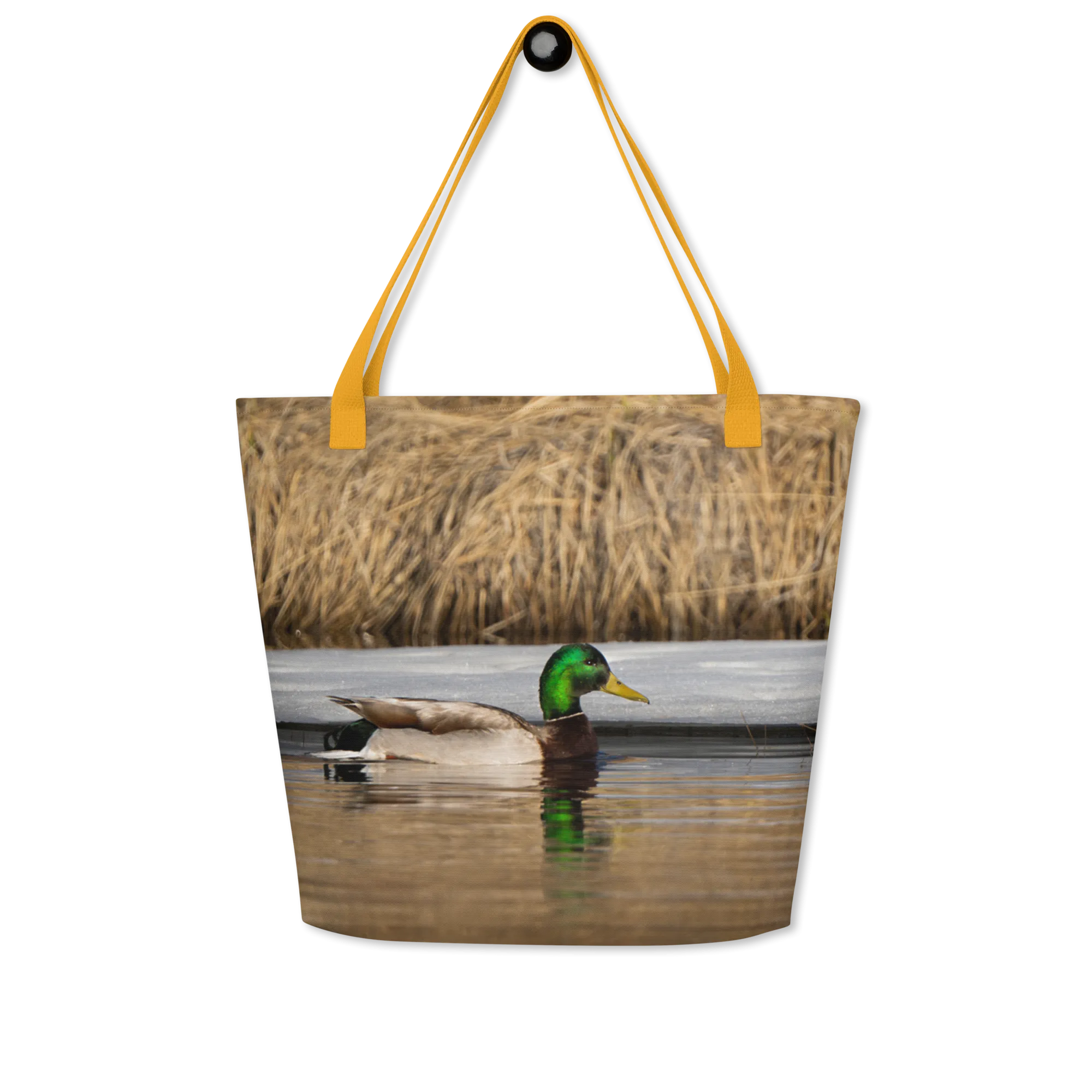 Mallard Duck All-Over Print Large Tote Bag