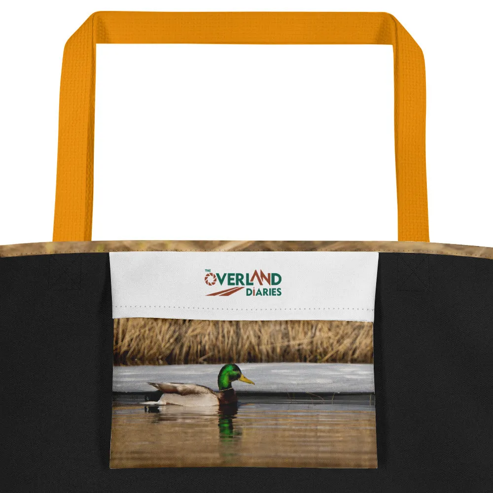 Mallard Duck All-Over Print Large Tote Bag