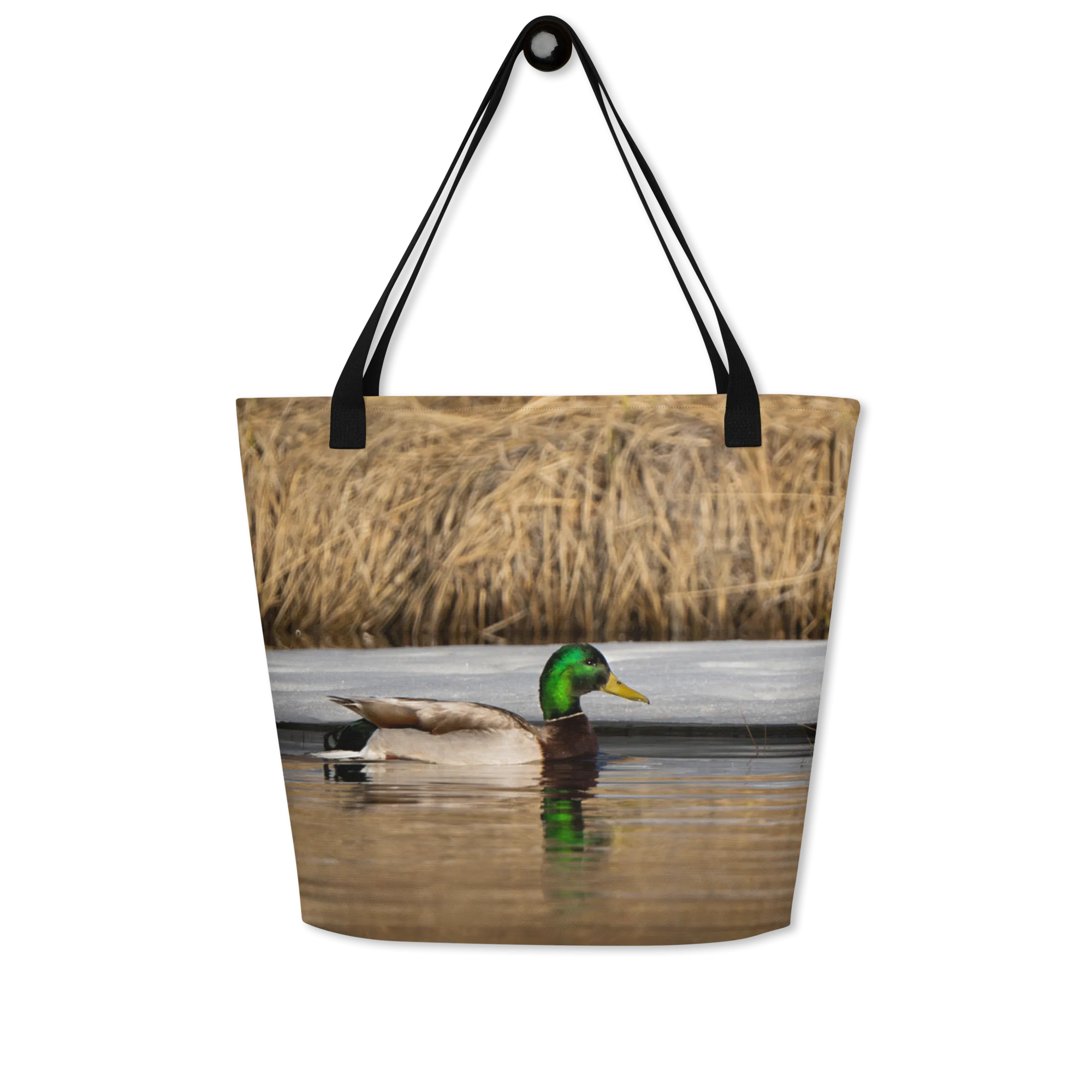 Mallard Duck All-Over Print Large Tote Bag