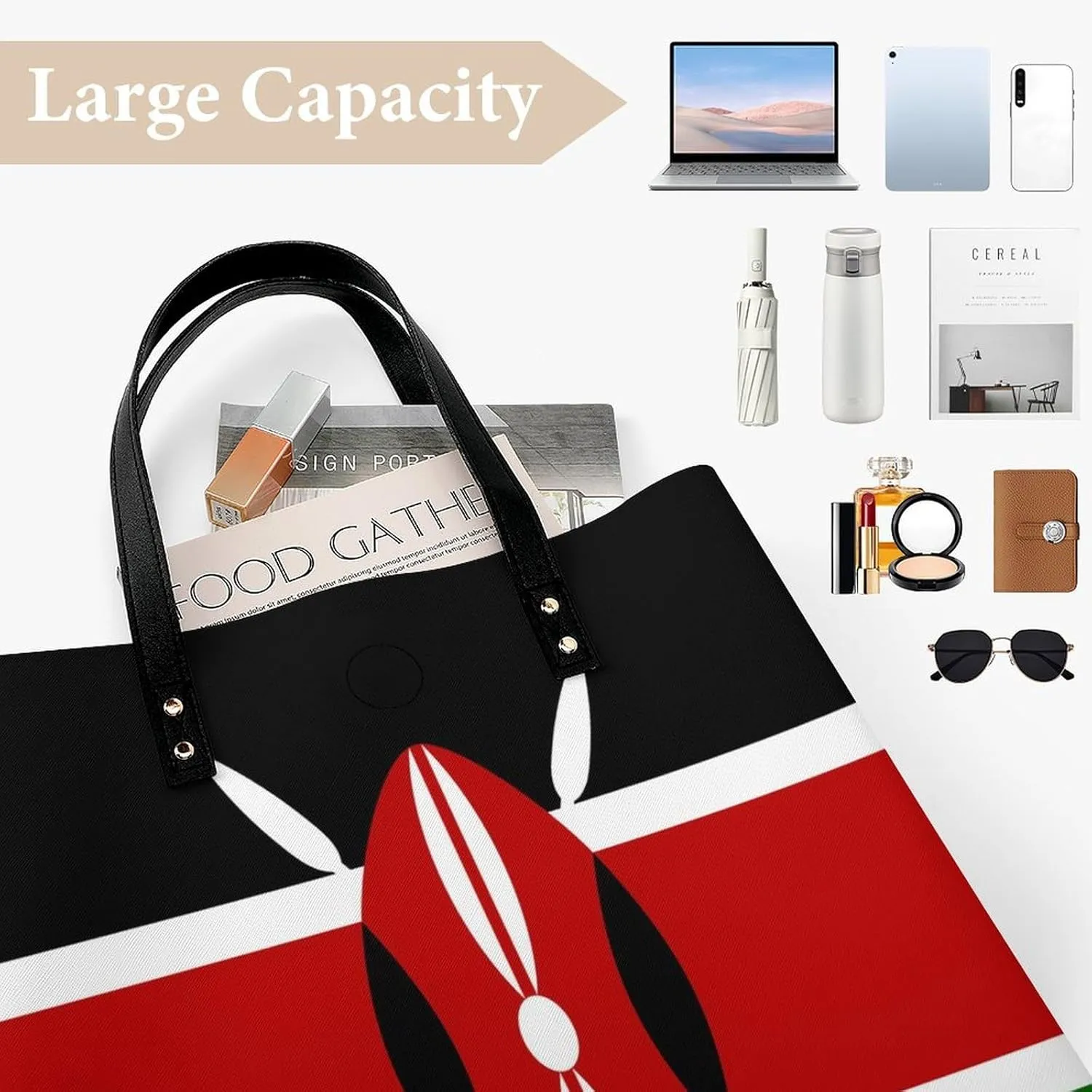 Malta Flag Women's Leather Tote Bag Spacious Purse for Work Travel and Casual Outings