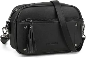 MASINTOR Crossbody Bags for Women Vegan Leather, Trendy Shoulder Purse with Adjustable Strap and Tassel