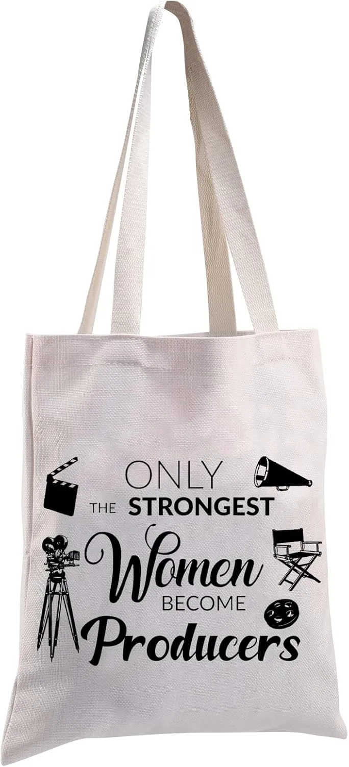 MBMSO Film Producer Gifts Tote Bag TV Video Filmmaker Gifts for Women Movie Producer Gifts Shopping Bag Director Shoulder Bag (Film Producer TB)