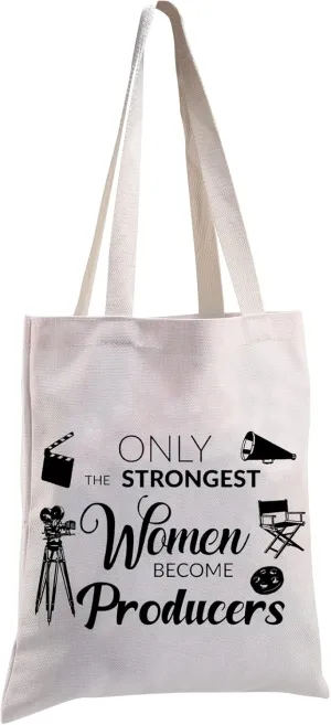 MBMSO Film Producer Gifts Tote Bag TV Video Filmmaker Gifts for Women Movie Producer Gifts Shopping Bag Director Shoulder Bag (Film Producer TB)
