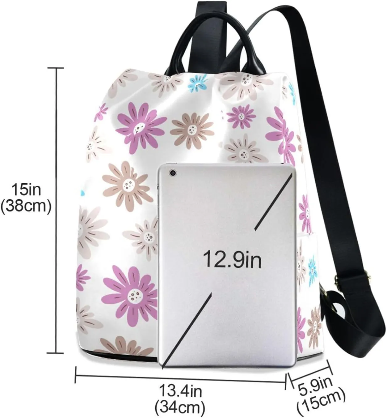 Mini Backpack Women Travel Handbag Shoulder Bag for Outing Shopping Traveling Going Out Pattern 1