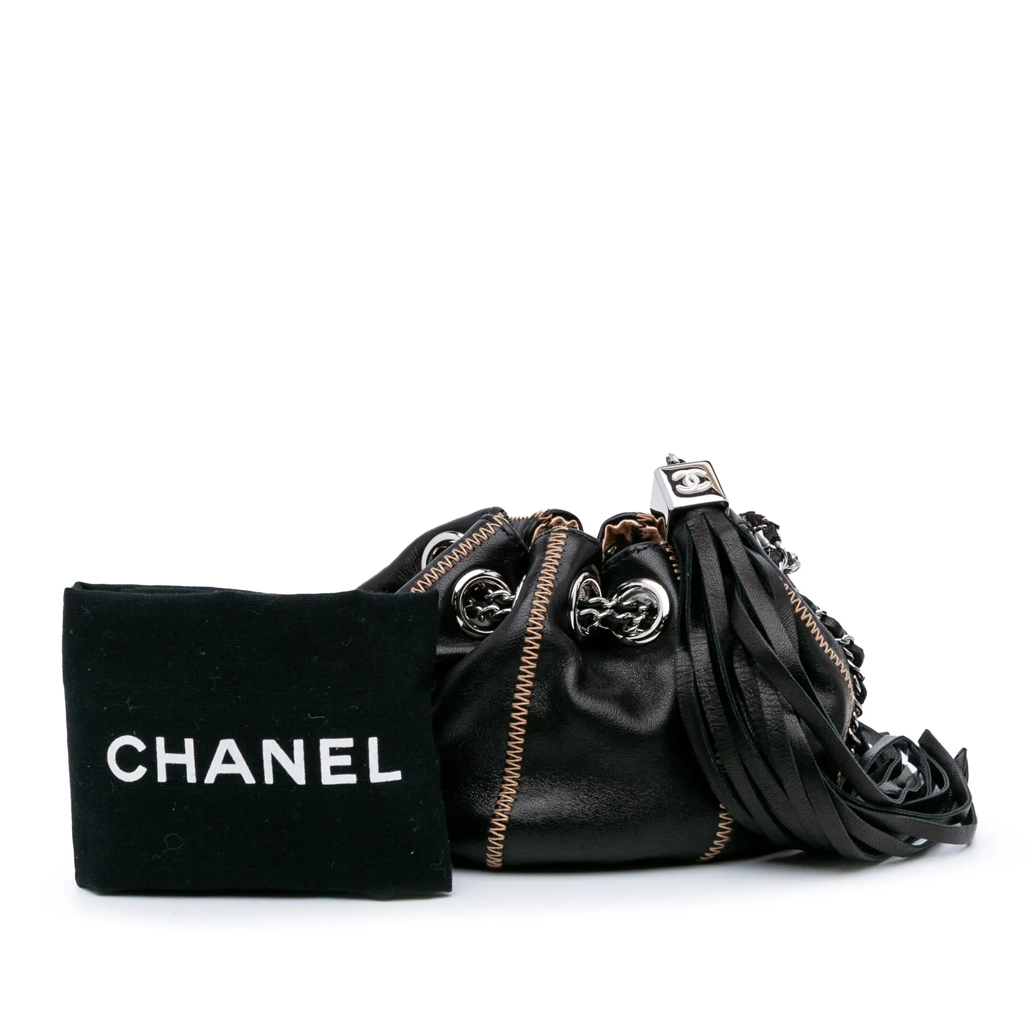 Mini Lambskin and Satin Reversible Sac Cordon