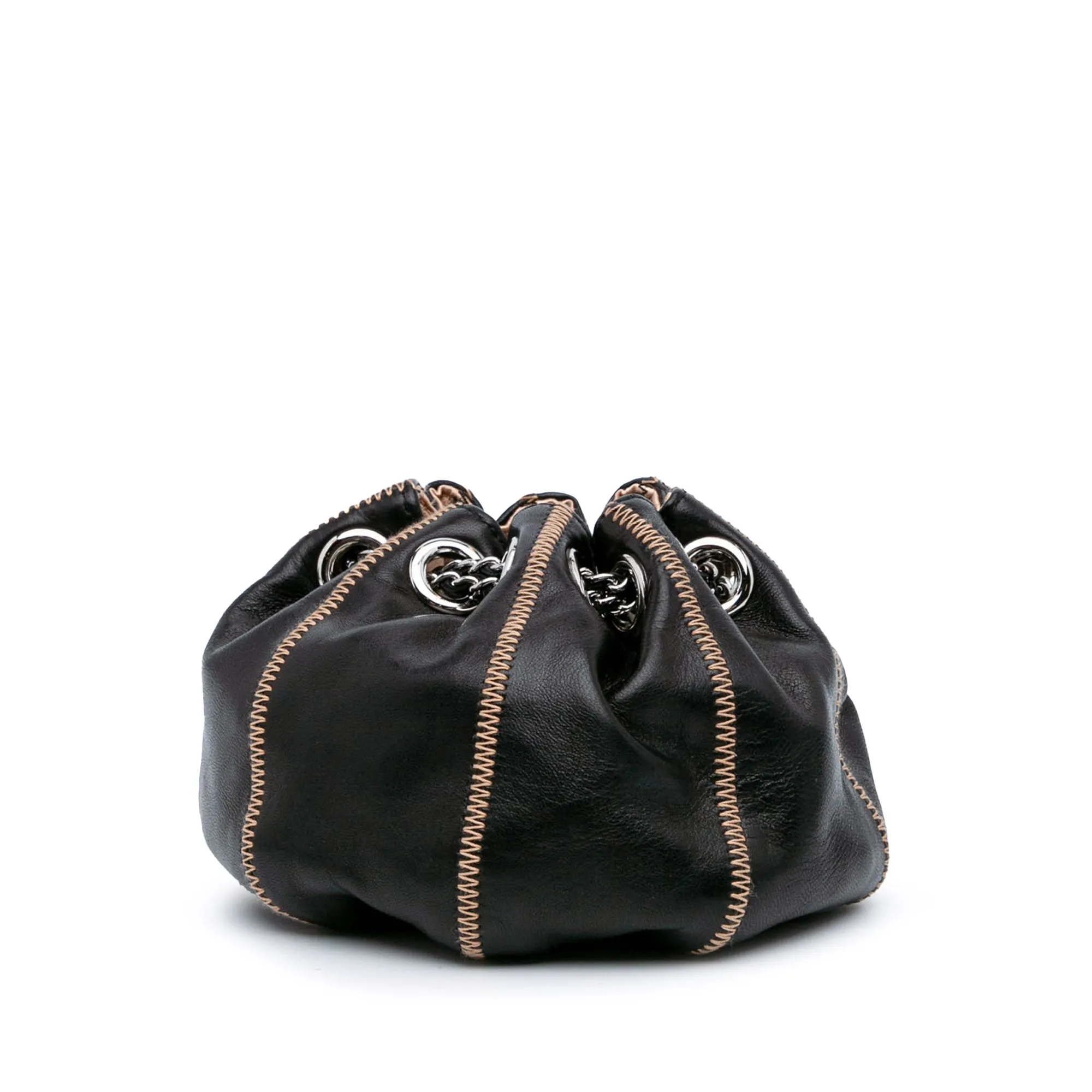 Mini Lambskin and Satin Reversible Sac Cordon