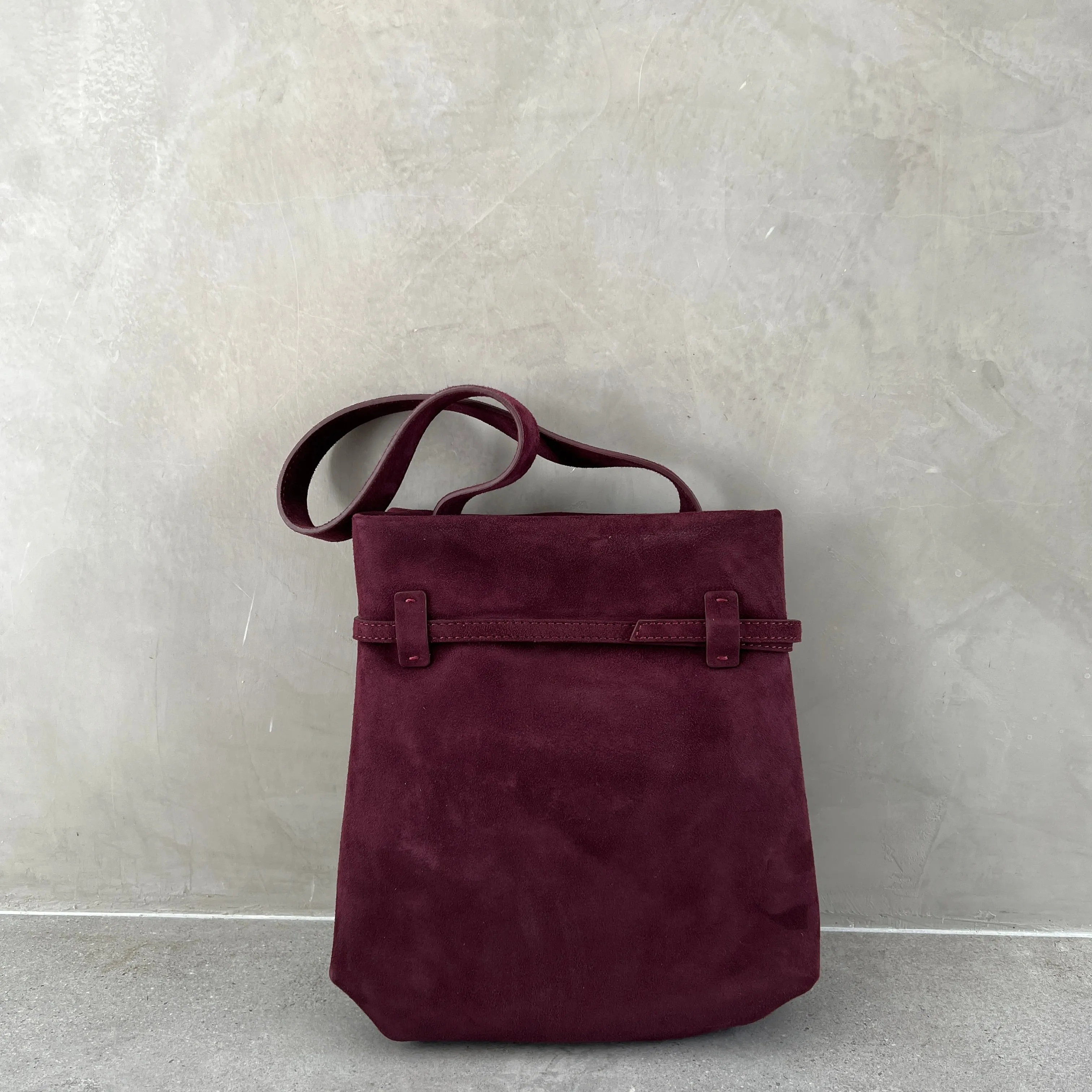 Mini Tote du Jour, Suede Merlot