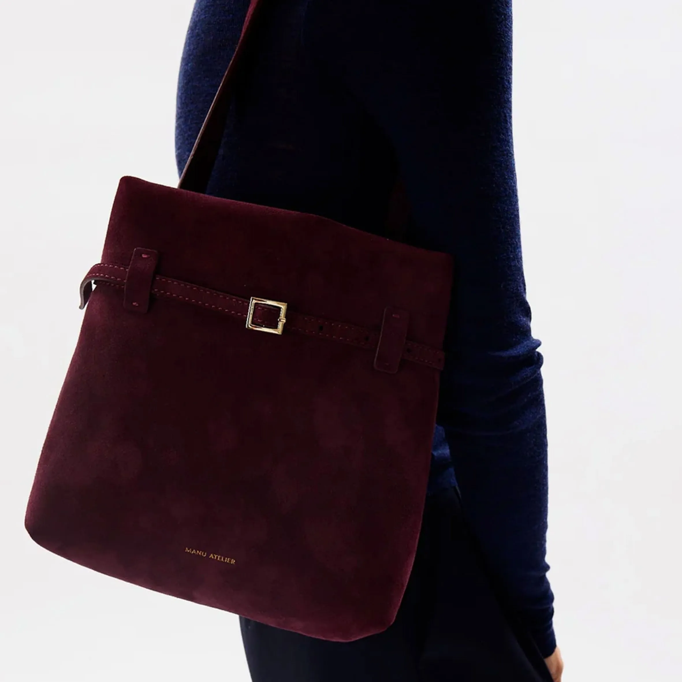 Mini Tote du Jour, Suede Merlot