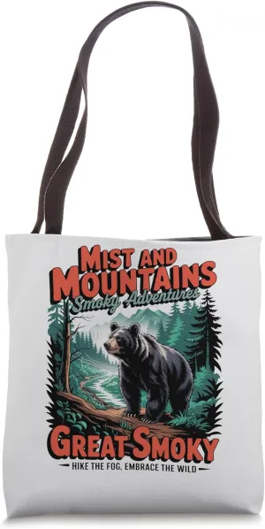Mist and Mountains - Great Smoky Wilderness Vibes Tote Bag