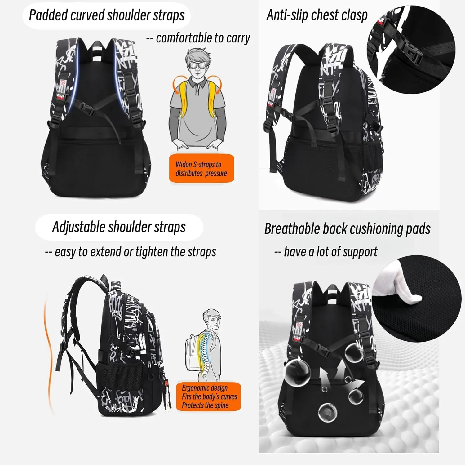 MITOWERMI Boys Backpack for Kids Airplane School Bags for Elementary Primary Student Bookbags Middle Backpacks Teen Casual Travel Back Packs