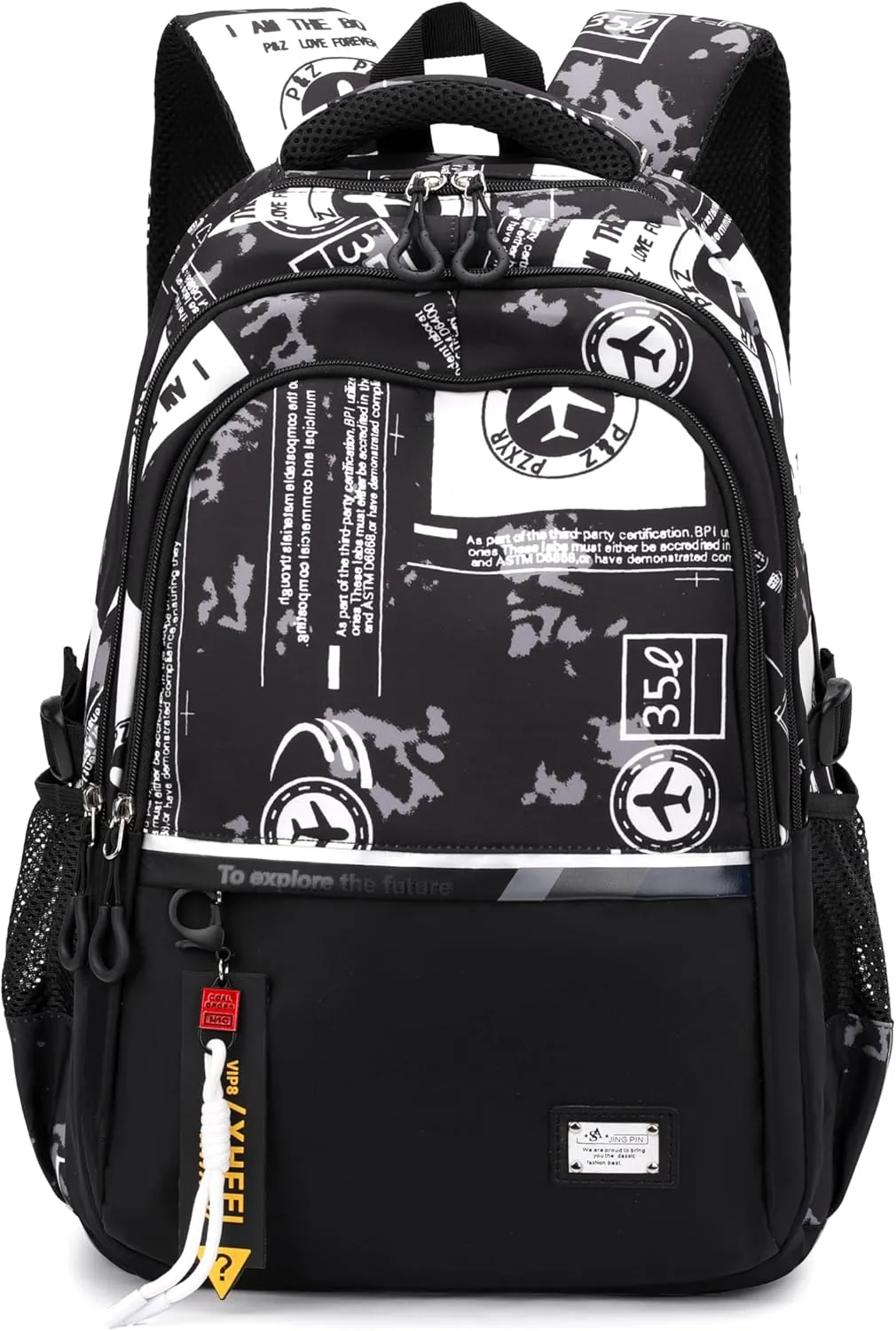 MITOWERMI Boys Backpack for Kids Airplane School Bags for Elementary Primary Student Bookbags Middle Backpacks Teen Casual Travel Back Packs