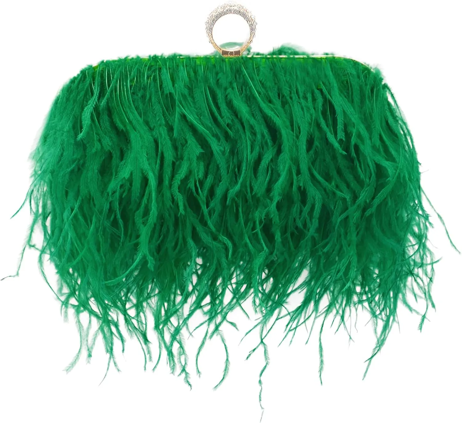 Miuco Women Feather Clutch Purse Shoulder Crossbody Bag Evening Handbags