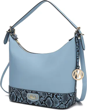 MKF Collection Shoulder Bag for Women, Vegan Leather Hobo Fashion Handbag Messenger Purse