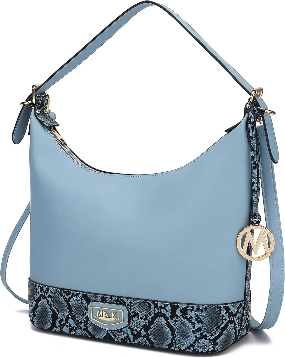 MKF Collection Shoulder Bag for Women, Vegan Leather Hobo Fashion Handbag Messenger Purse