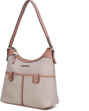 MKF Collection Shoulder Bags for Women, Crossbody Vegan Leather Handbag Purse, Top-Handle Hobo Tote Bag