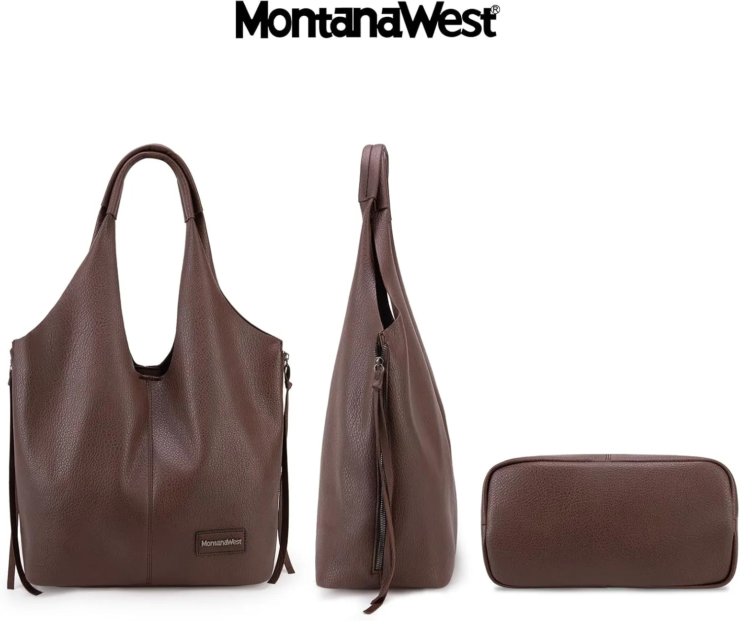 Montana West Slouchy Hobo Bags for Women Soft Designer Shoulder Purses Ladies Top Handle Handbag