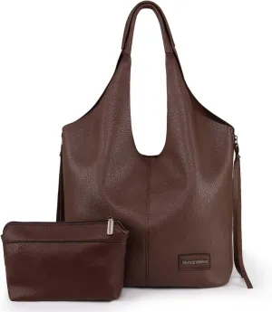 Montana West Slouchy Hobo Bags for Women Soft Designer Shoulder Purses Ladies Top Handle Handbag