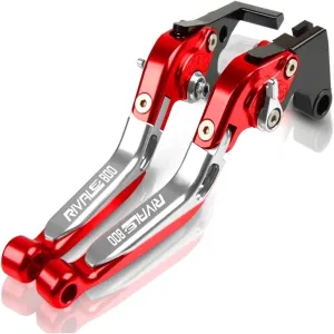Motorbike Drum Brakes Motorcycle Handbrake Folding Extendable Adjustable Handle Clutch Brake Levers for MV Agusta Rivale 800 2013-2016 Reservoir Levers (Color : A)