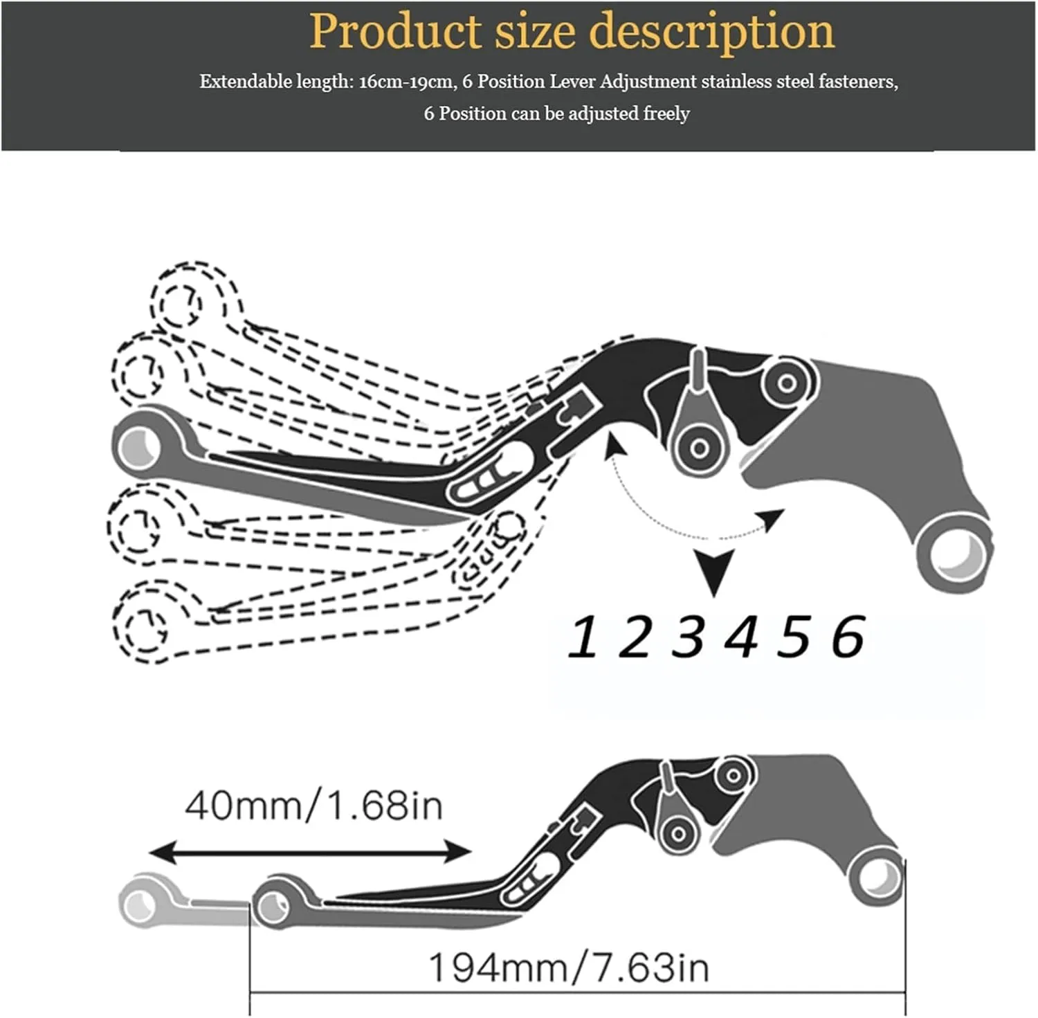 Motorbike Drum Brakes Motorcycle Handbrake Folding Extendable Adjustable Handle Clutch Brake Levers for MV Agusta Rivale 800 2013-2016 Reservoir Levers (Color : J)