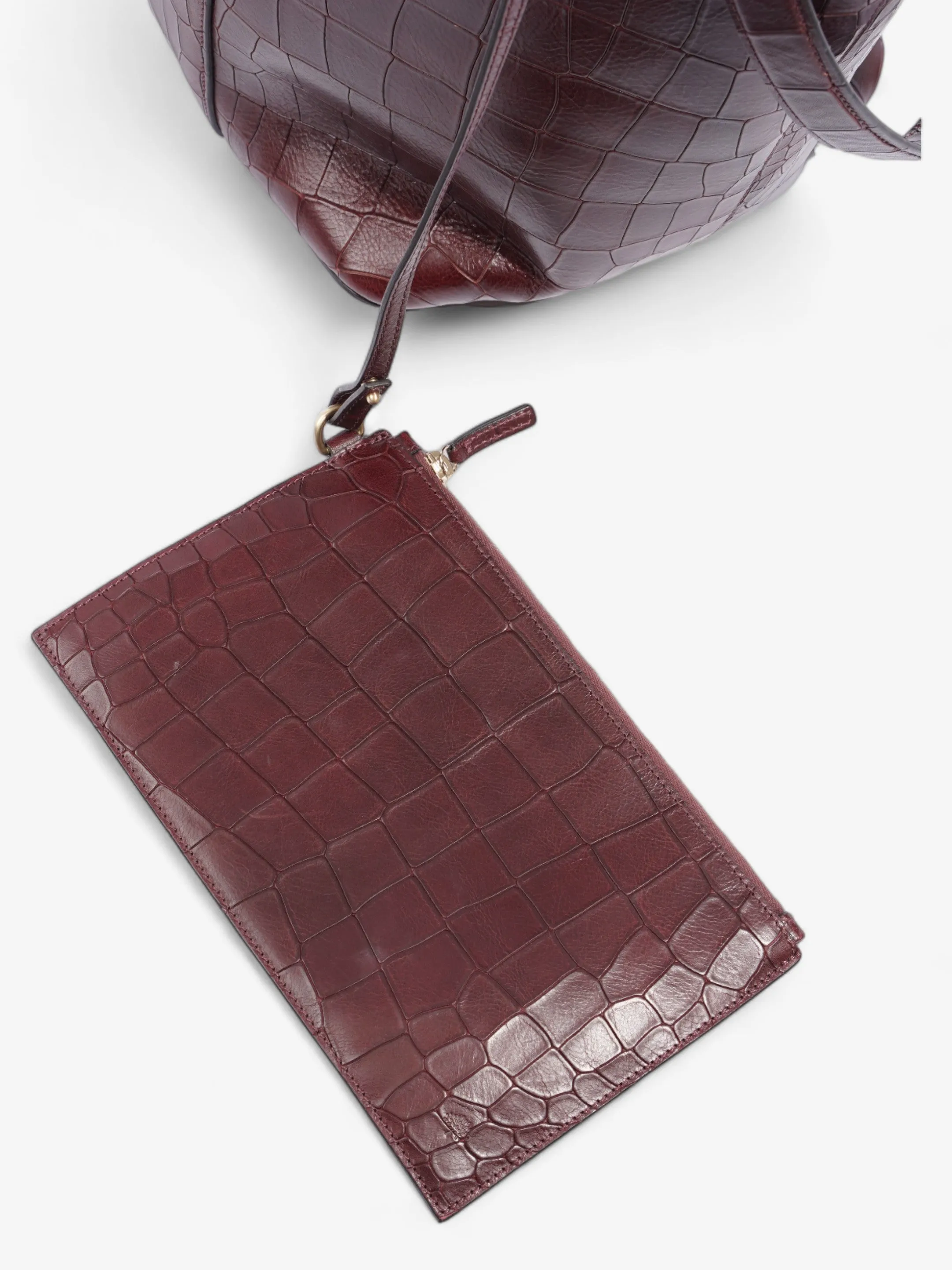 Mulberry Kite Oxblood Embossed Leather