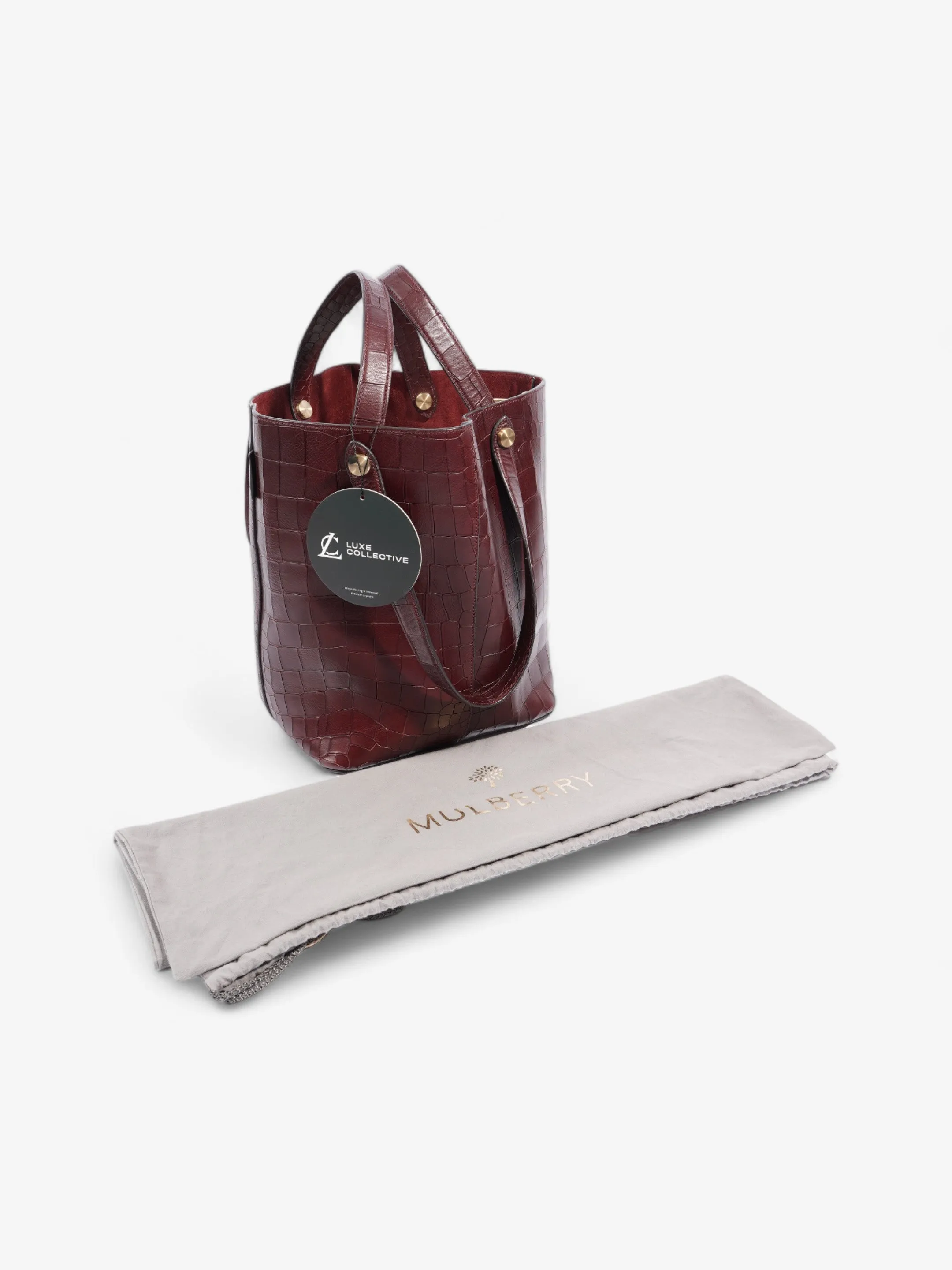 Mulberry Kite Oxblood Embossed Leather