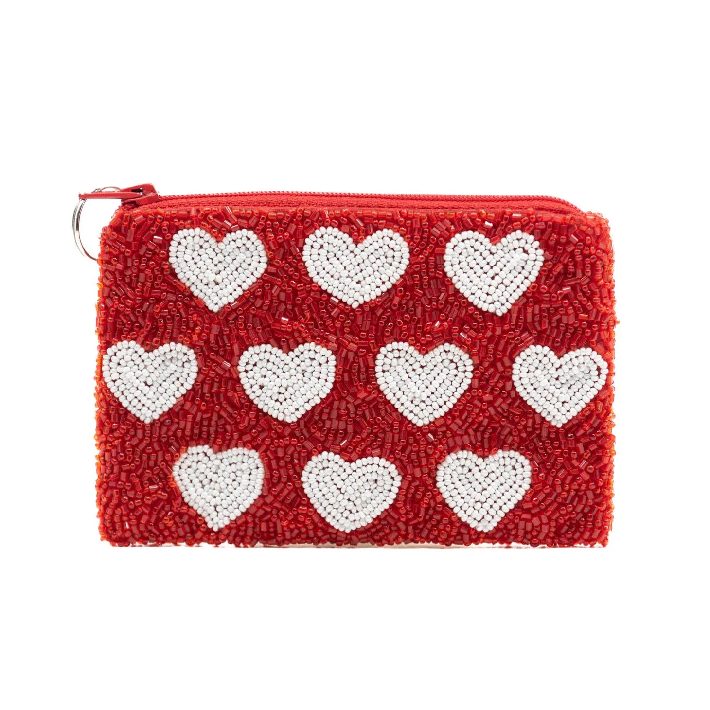 MULTI HEART COIN PURSE - RED