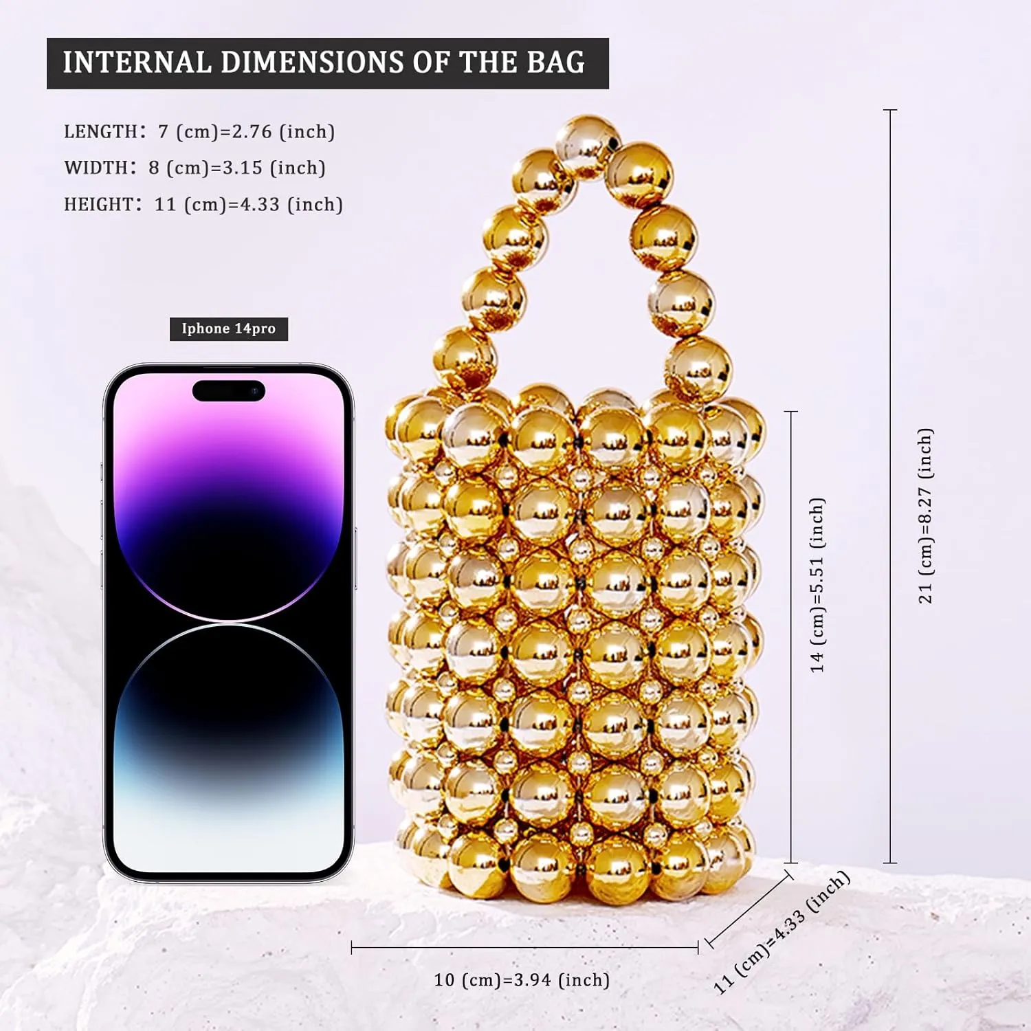 Multicolor Hand Beaded Handheld Crossbody Women's Evening Bag Bucket Bag