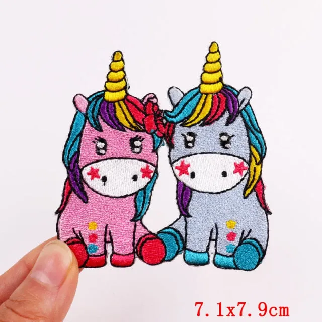 Mushroom Applique Embroidered Patches On Kids Clothes DIY Iron On Patches Cartoon Patches For Clothing Stickers Animal Badges