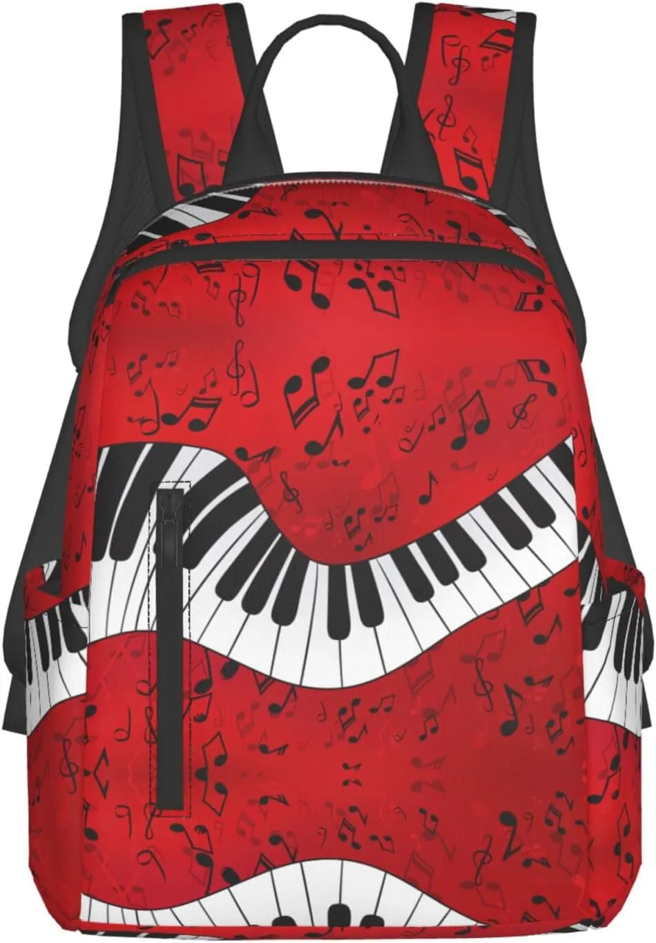 Music Note Piano print Simple lightweight casual backpack travel bag backpack for men and women