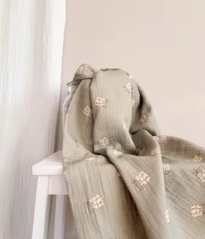 Muslin / olive boho backpacks