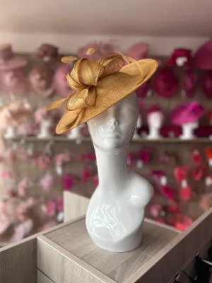 Mustard Teardrop Disc Fascinator
