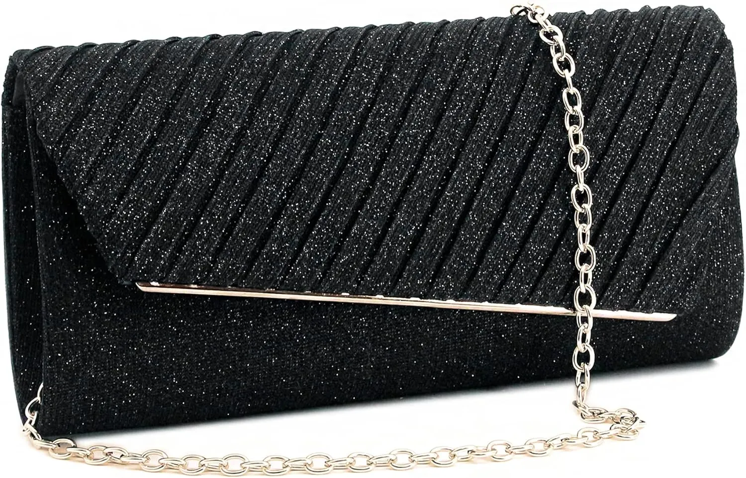 Naimo Flap Dazzling Small Clutch Bag Evening Bag With Detachable Chain