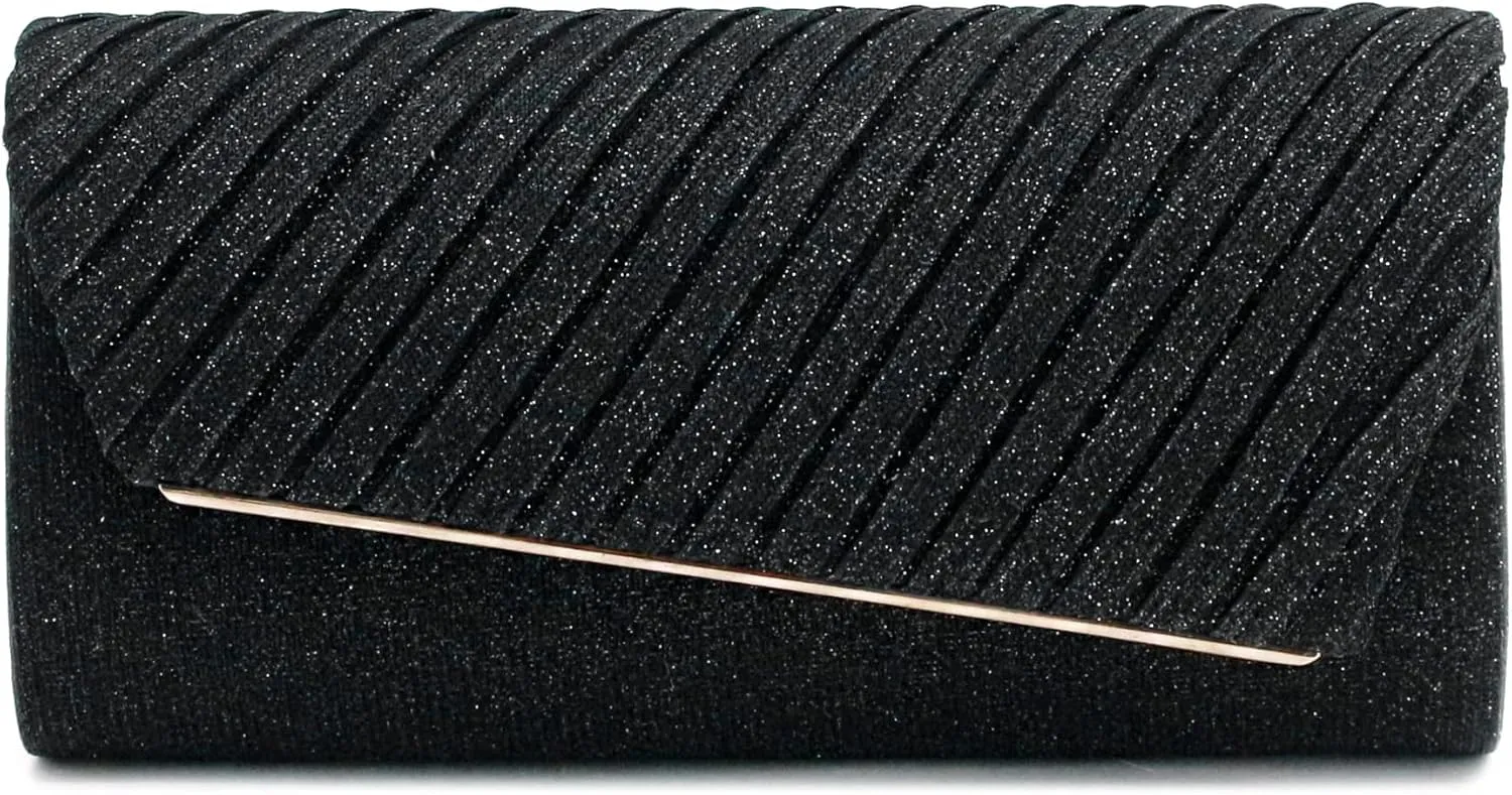 Naimo Flap Dazzling Small Clutch Bag Evening Bag With Detachable Chain