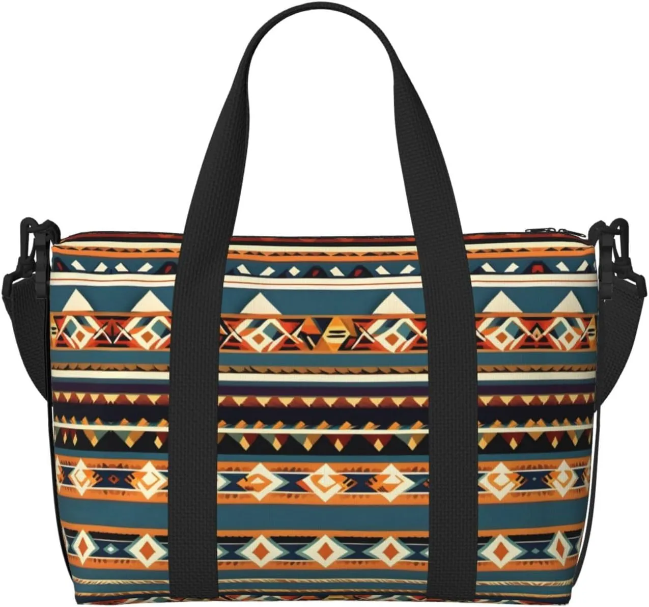Native American Pattern print Travel Duffle Bag,Weekender Bags,Gym Duffel Bag,Luggage Duffle Overnight for Women Men