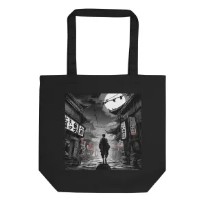 Natural Fiber Tote Bag Chinese Town