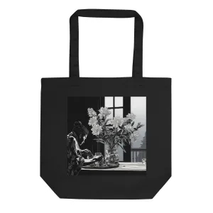 Natural Fiber Tote Bag Japanese Ikebana