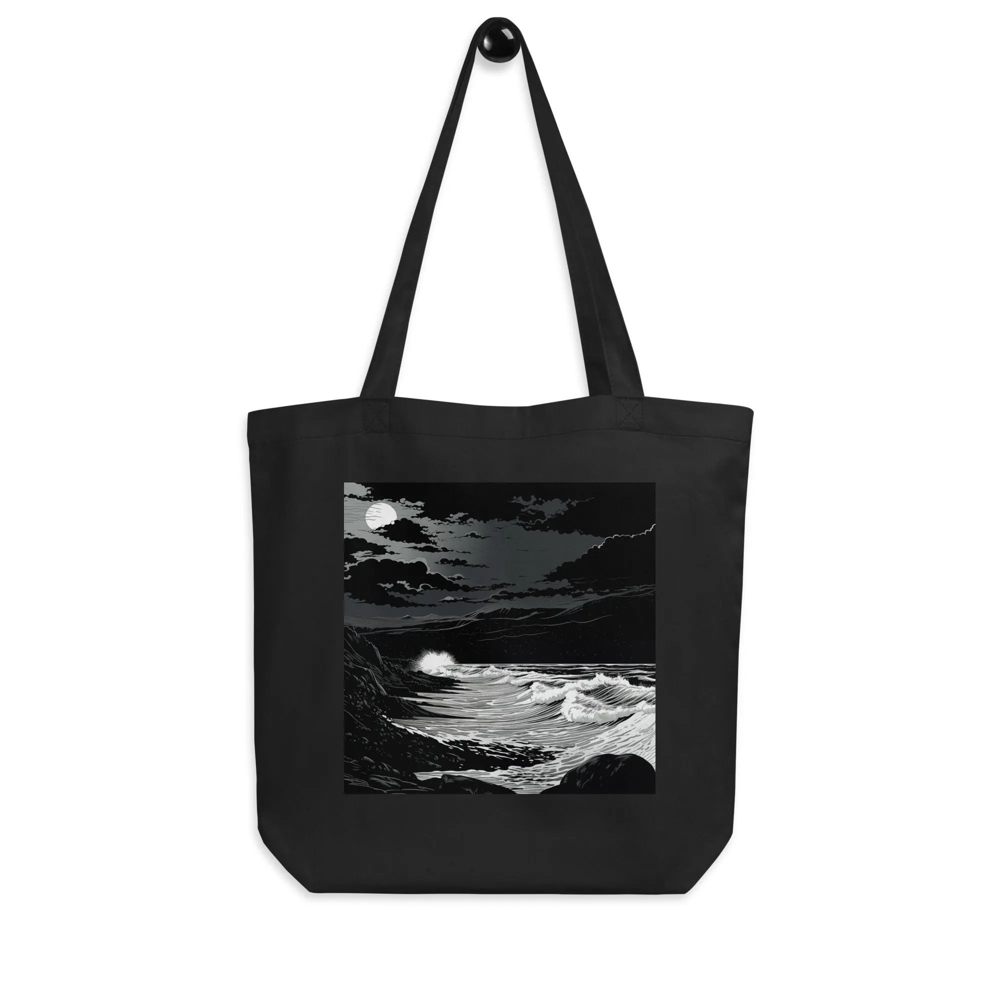 Natural Fiber Tote Bag Ocean Whisper