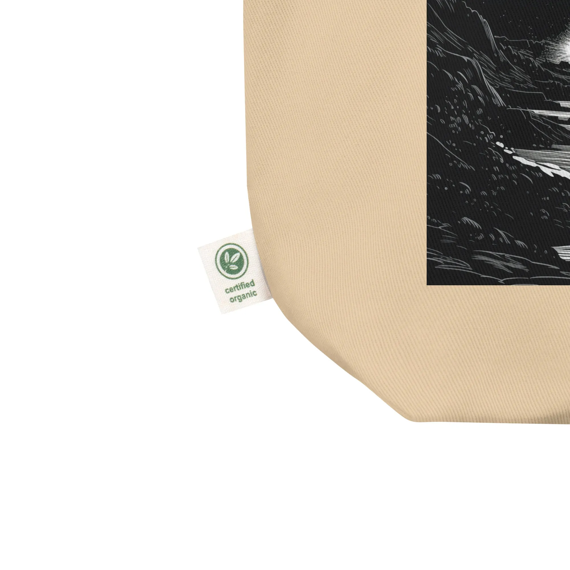 Natural Fiber Tote Bag Ocean Whisper