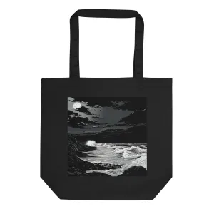 Natural Fiber Tote Bag Ocean Whisper