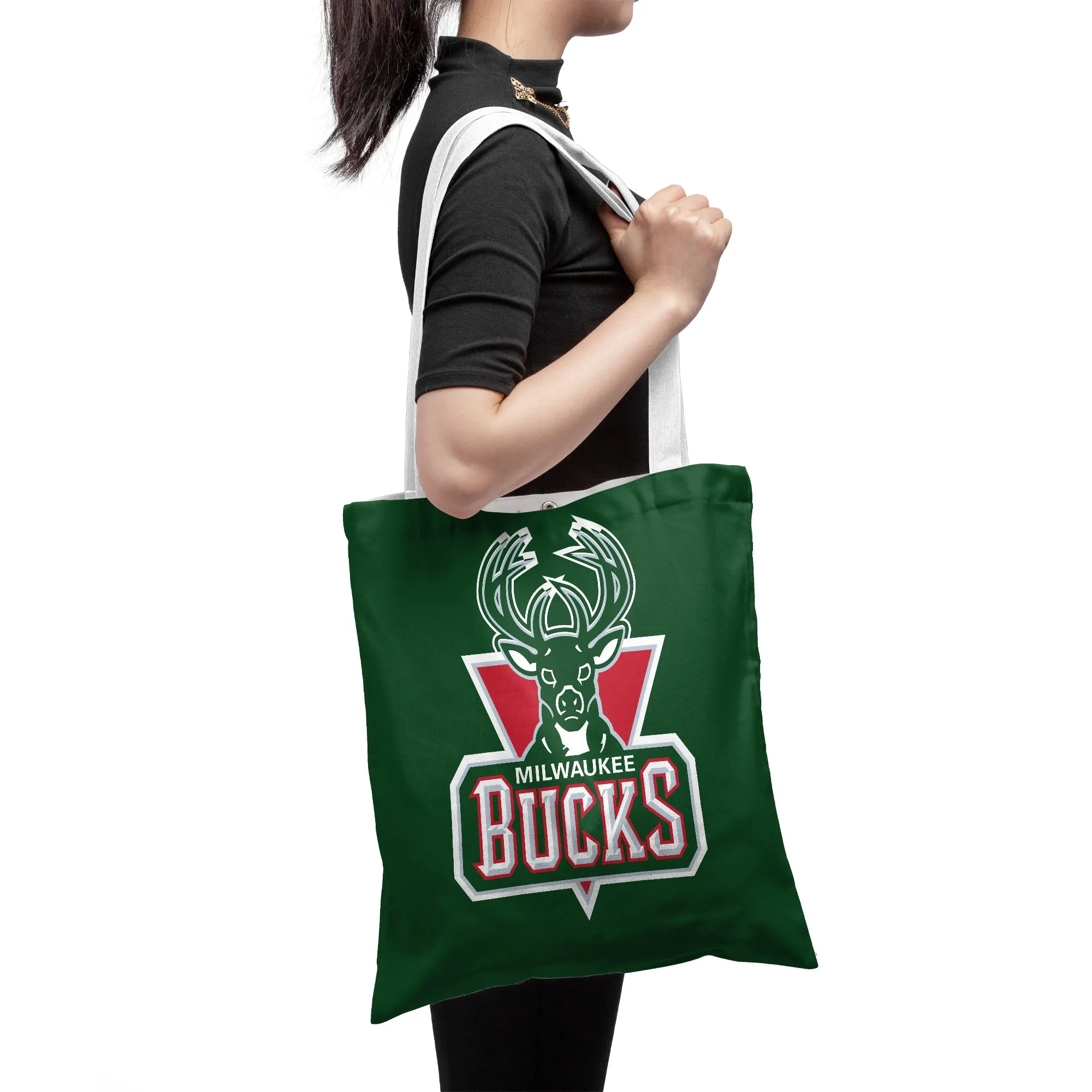 NBA Milwaukee Bucks Fans Polyester Canvas Tote Bag - Durable and Stylish