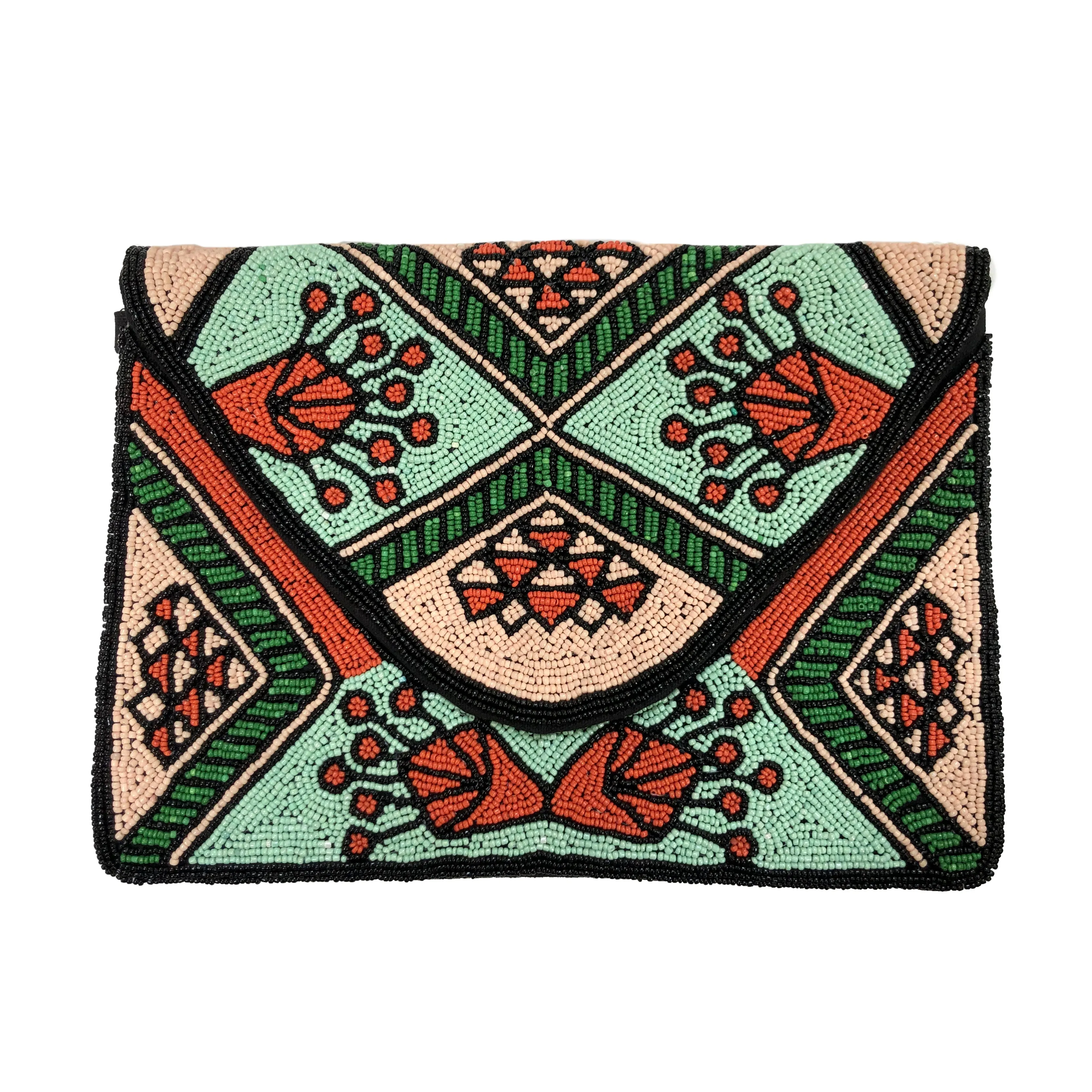 NdebeleXProtea Beaded Clutch Bag