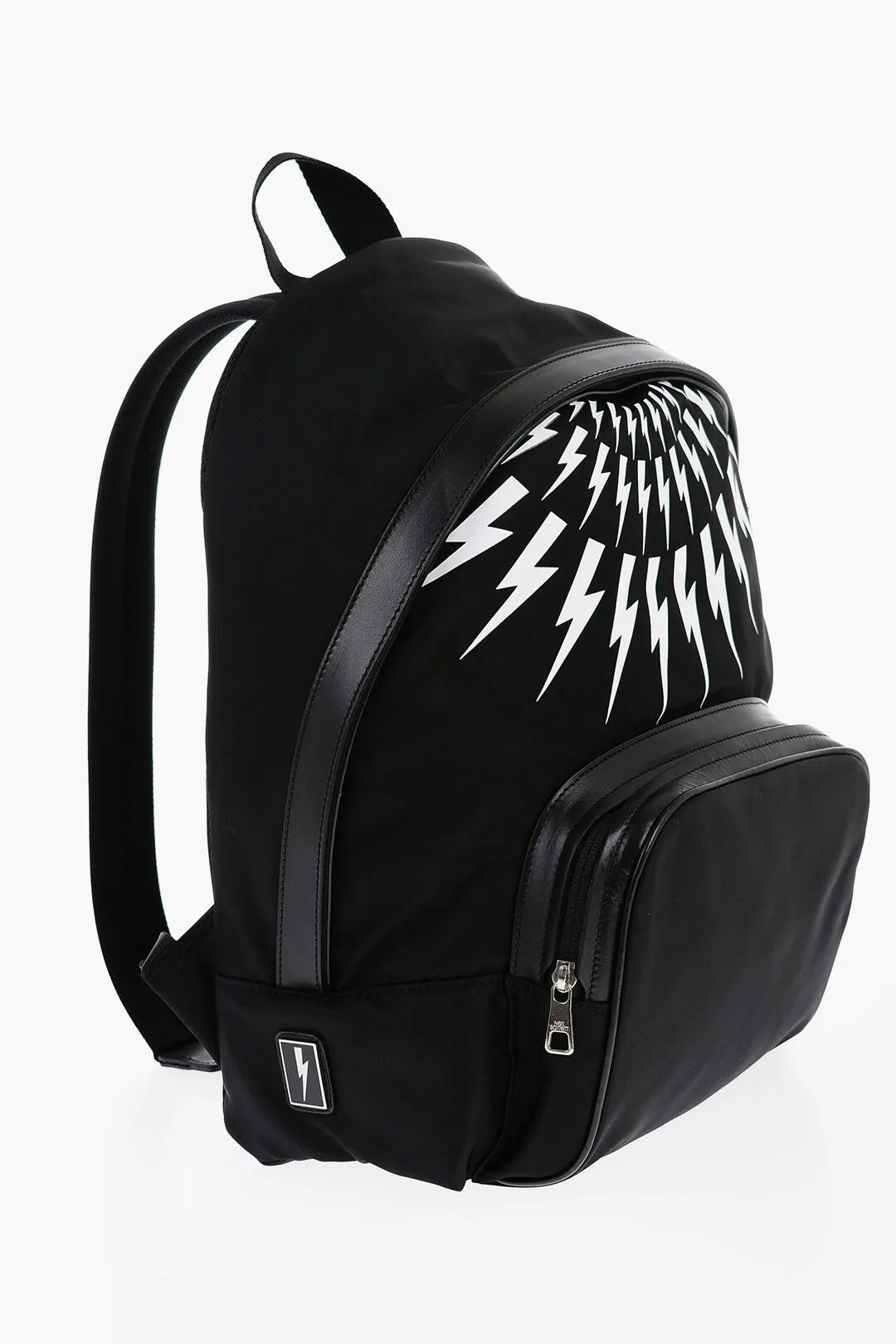 Neil Barrett Fabric FAIR-ISLE THUNDERBOLT Backpack