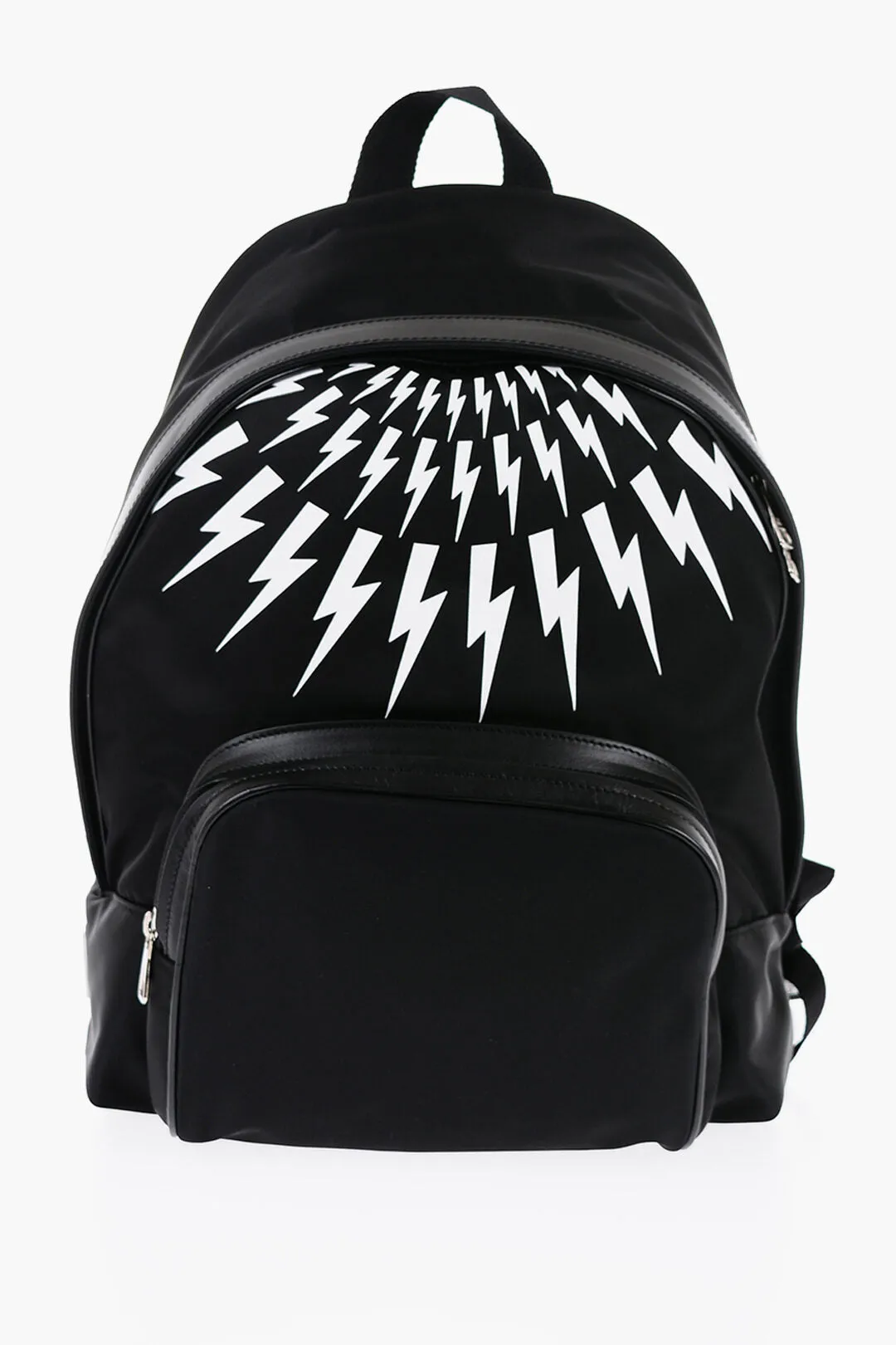 Neil Barrett Fabric FAIR-ISLE THUNDERBOLT Backpack