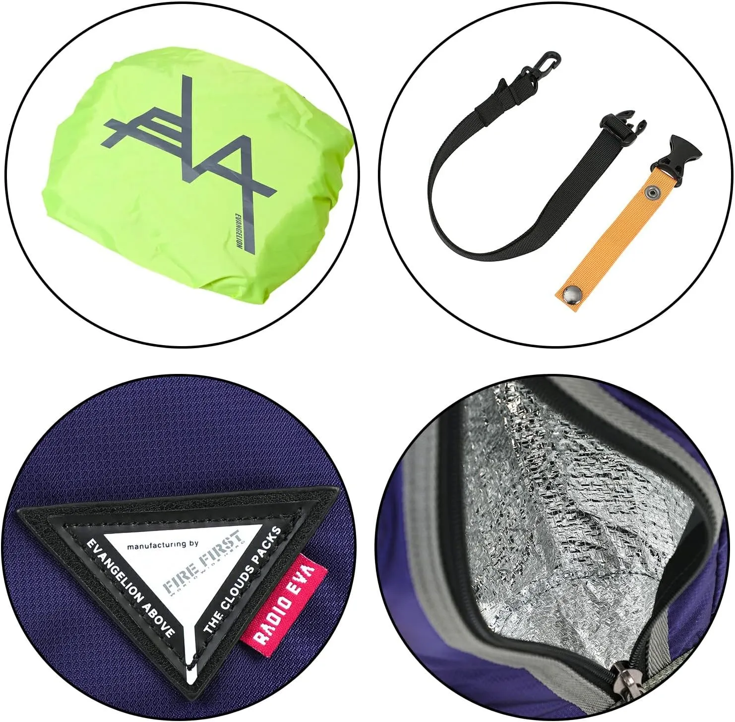 Neon Genesis Evangelion Crossbody Shoulder Bag - Chest Sling Bags With a Built-in Rain Cover