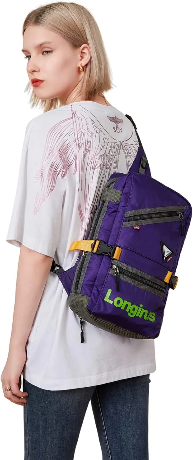 Neon Genesis Evangelion Crossbody Shoulder Bag - Chest Sling Bags With a Built-in Rain Cover