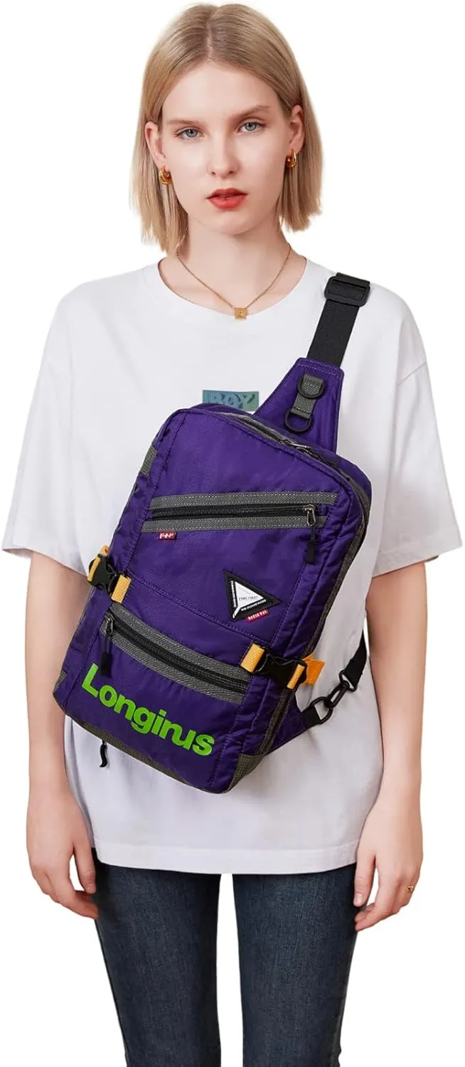 Neon Genesis Evangelion Crossbody Shoulder Bag - Chest Sling Bags With a Built-in Rain Cover