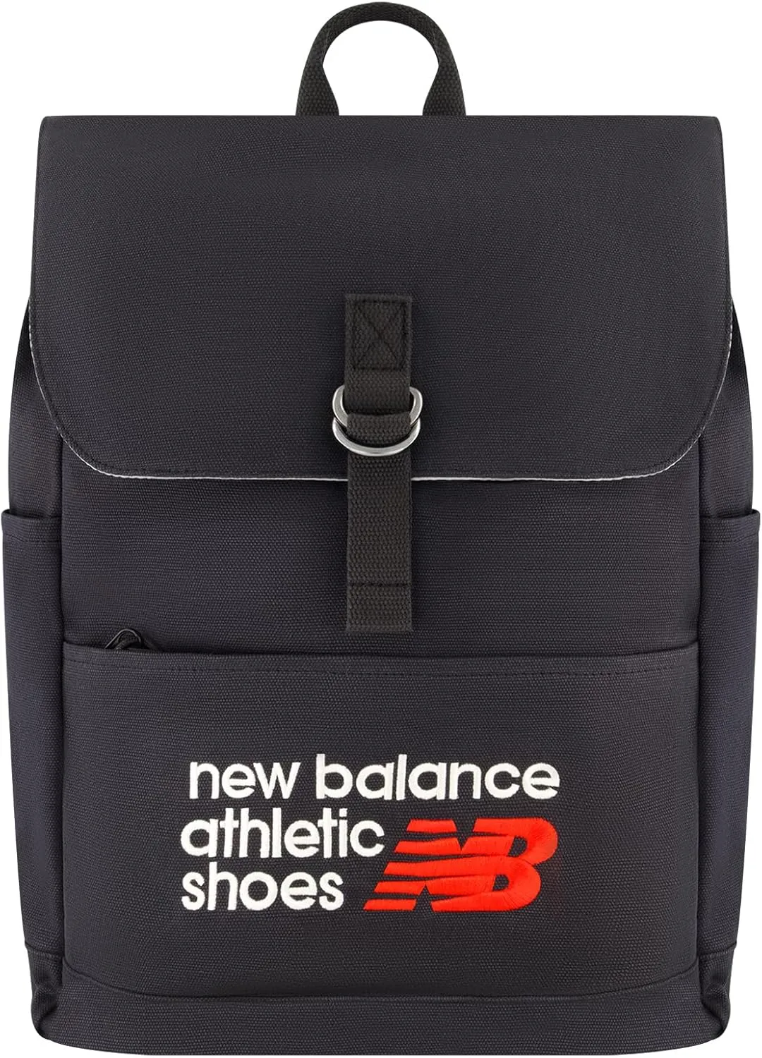 New Balance Canvas Backpack, Casual Commuter Travel Bag for Men and Women, Black, 19.5 Inches