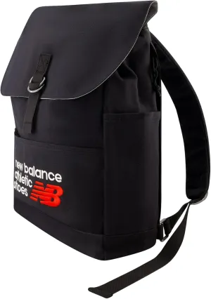 New Balance Canvas Backpack, Casual Commuter Travel Bag for Men and Women, Black, 19.5 Inches