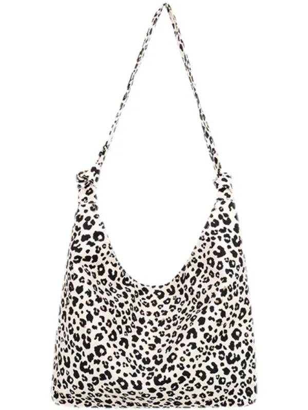 New leopard print shoulder bag canvas shopping bag